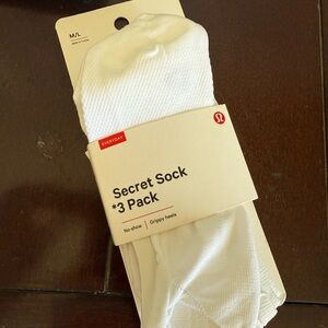 lululemon athletica Everyday White Secret Sock 3 Pack